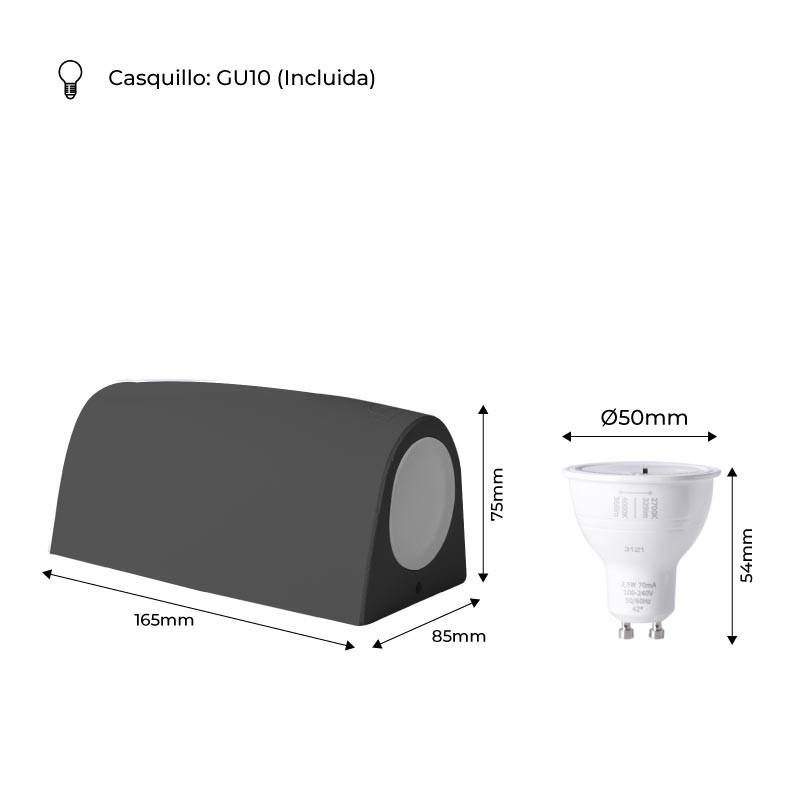 Applique murale Fumagalli "Double Marta" CCT GU10 2 x 4,5W IP55 Applique murale Fumagalli "Double Marta" CCT GU10 2 x 4,5W IP55