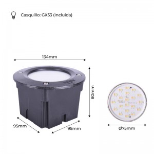 Spot LED encastrable extérieur LETI 100 3W 4000K IP66 | Fumagalli