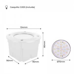 Spot LED encastrable extérieur LETI 100 3W 4000K IP66 | Fumagalli