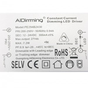 Driver Triac dimmable 12-24VDC 300MA