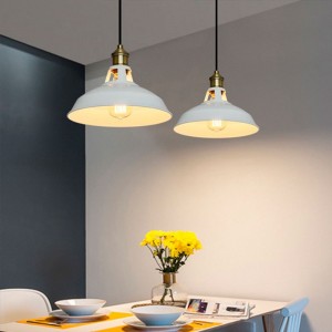 Lampe pendante industrielle rétro "MANACOR" avec dôme en métal