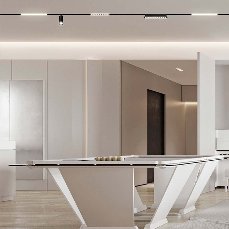 Rail Magnétique Encastré Pour LED - Aluminium, 150 Cm - Éclairage Moderne Salon, Bureau, Cuisine