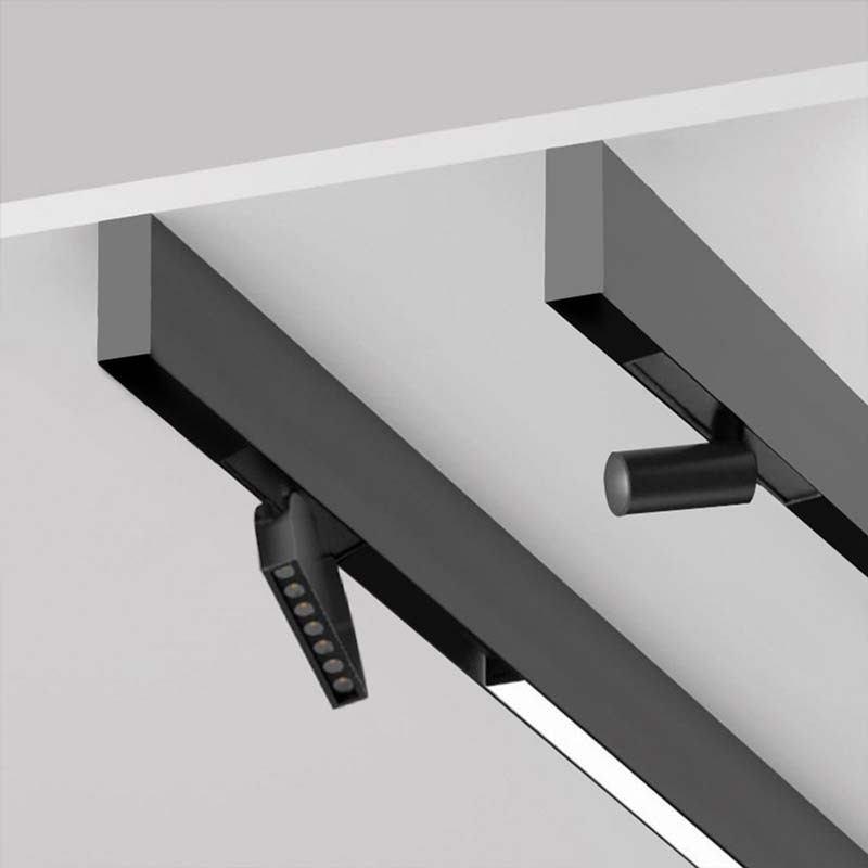 Rail magnétique en saillie pour plusieurs types de spots LED