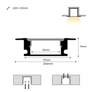 Embout pour profilé 23,6x7 - PXG-205