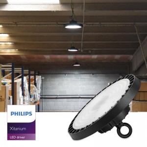 Suspension industrielle UFO 200W Driver Philips dimmable 1-10V