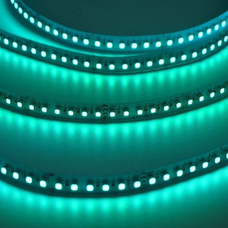 Ruban LED 24V SMD 3030 120W IP20 12mm - Haute luminosité 5m RGB