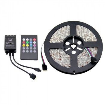KIT RUBAN LED RGB MUSICAL 5M , SOURCE D'ALIMENTATION 12V, CONTRÔLEUR MUSICAL 24 TOUCHES KIT RUBAN LED RGB MUSICAL 5M , SOURCE D'ALIMENTATION 12V, CONTRÔLEUR MUSICAL 24 TOUCHES