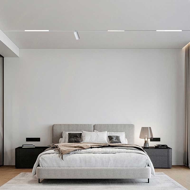 Spot sur rail monophasé avec douille GU10 Spot sur rail monophasé avec douille GU10