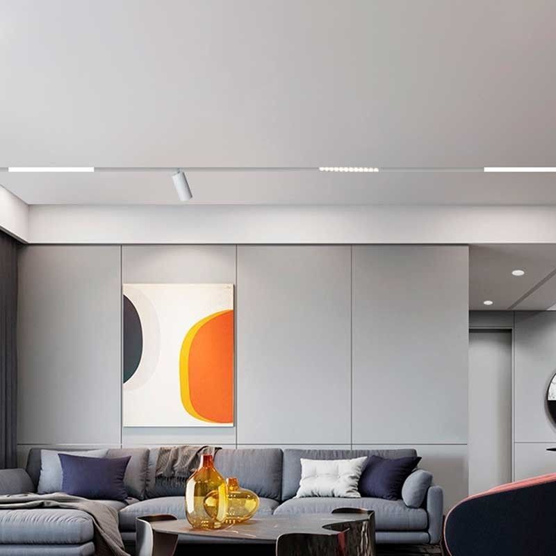 Spot sur rail monophasé avec douille GU10 Spot sur rail monophasé avec douille GU10