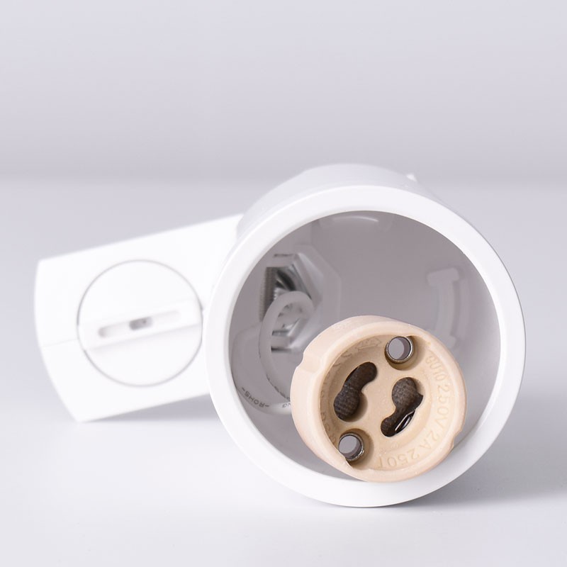 Spot sur rail monophasé avec douille GU10 Spot sur rail monophasé avec douille GU10