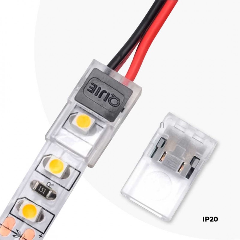 Connecteur à clipser 2 sorties pour ruban led rgb 