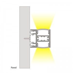 Clip de fixation por profilé bande LED double
