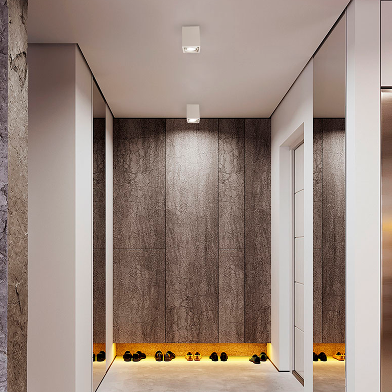 Applique plafond en polycarbonate orientable - GU10 Applique plafond en polycarbonate orientable - GU10