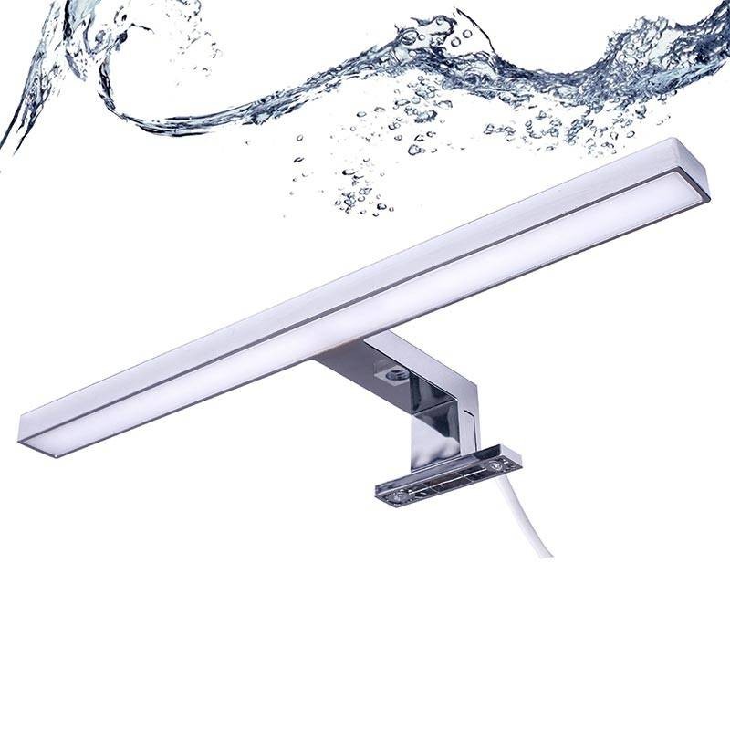 Miroir De Salle De Bain LED Avec Station Météo - Design Moderne, Couleur Argenté - Sur Mesure - Neuf