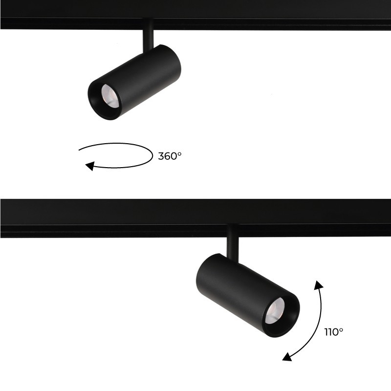Angle de pivotement horizontal de 360° et vertical de 110° Angle de pivotement horizontal de 360° et vertical de 110°