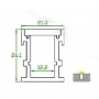 Profilé encastrable pour sol IP67 de 21x26mm