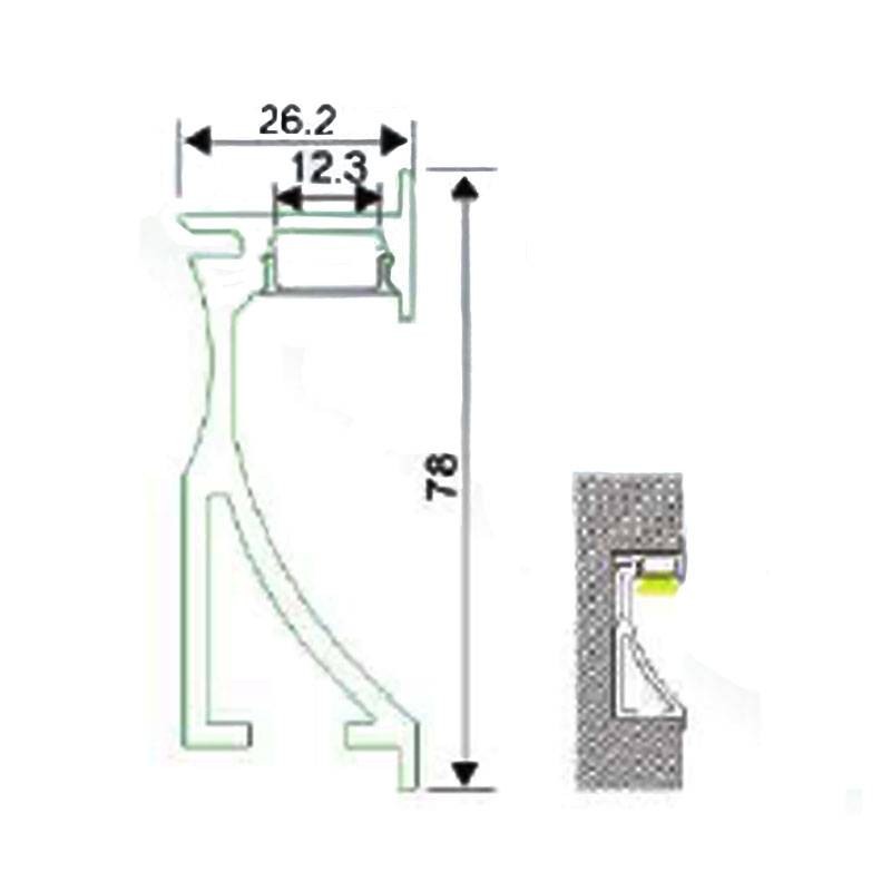 Profilé aluminium encastrable leche mur Profilé aluminium encastrable leche mur