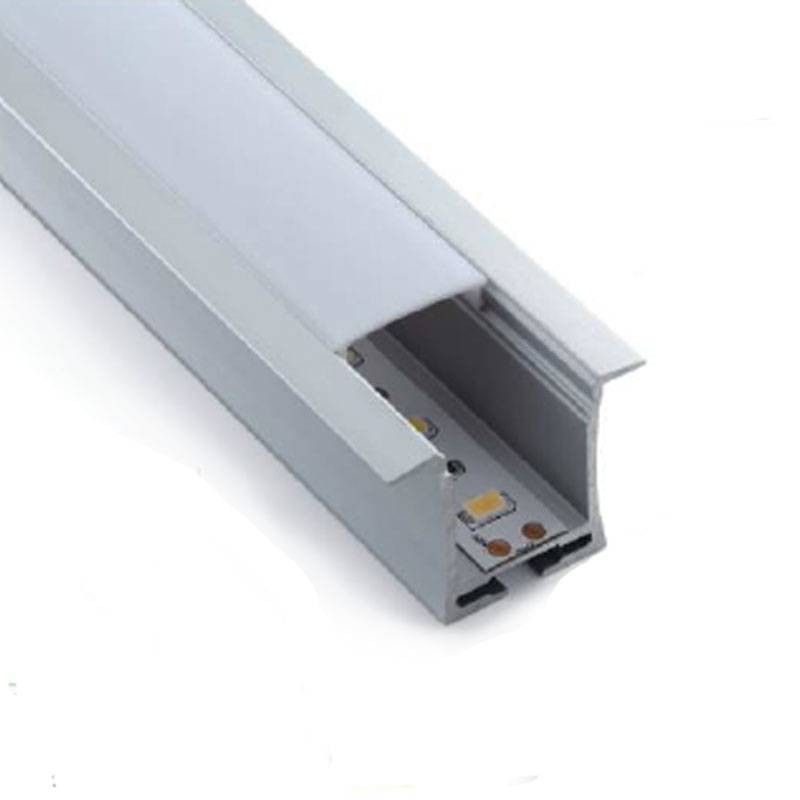 Profil aluminium à encastrer pour ruban LED - 1m - Lot de 2