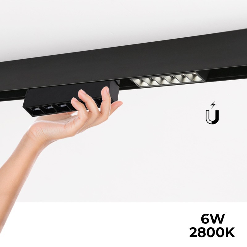 Spot linéaire LED pour rail magnétique 48V - 6W - UGR 16