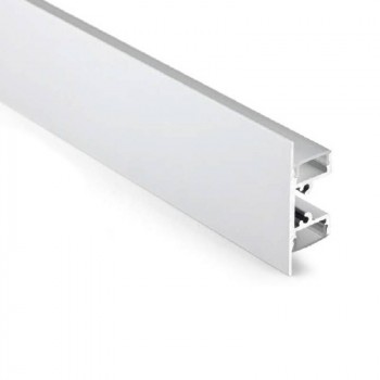 Profilé de surface type léche-mur haut/bas 18x49mm (2 m) Profilé de surface type léche-mur haut/bas 18x49mm (2 m)