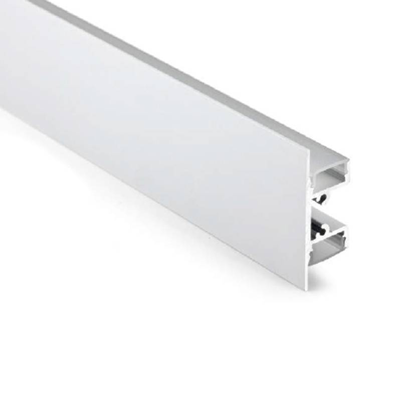 Profilé aluminium type léche-mur haut/bas 18x49mm (2 m)