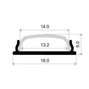 Profilé aluminium flexible 18x6