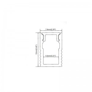 Profilé aluminium 8X12mm saillie 2m