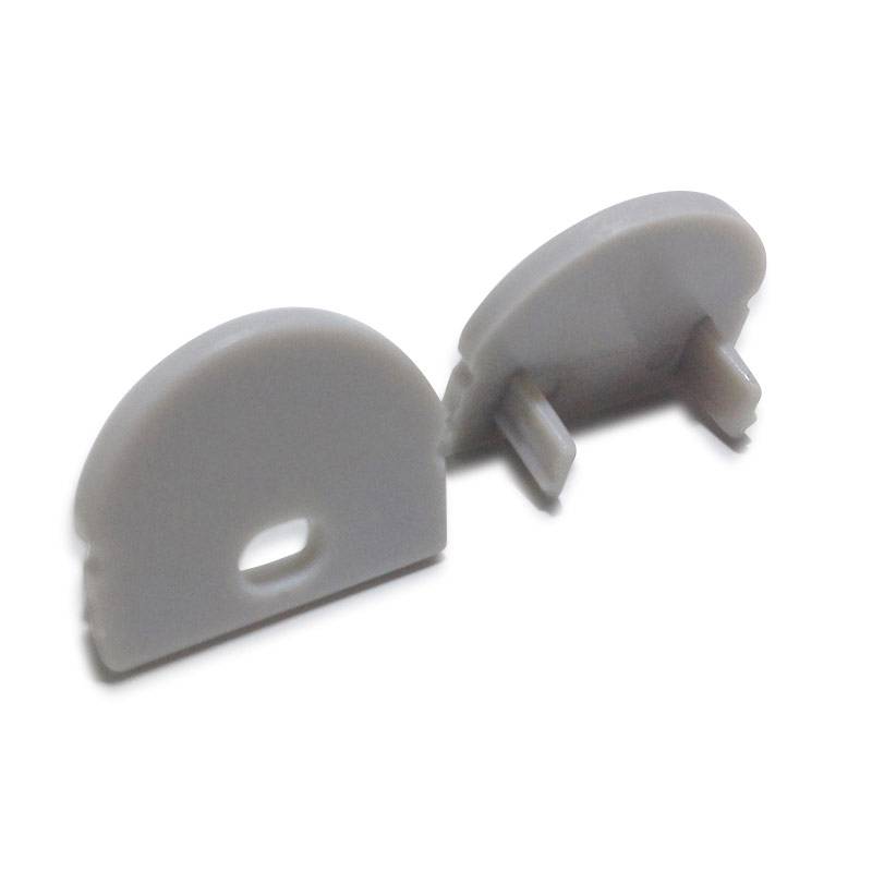 Embout de finition percé pour profilé 17x8mm avec diffuseur optique de 60º (1U)