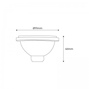 Dimensions ampoule AR111