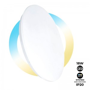 Plafonnier circulaire BASIC CCT LED en saillie - 18W - IP20