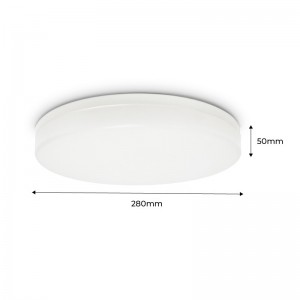 Plafonnier Circulaire Blanc 24W Ø31cm, Osram Chip, Lampe Plafond Intérieur,  éclairage multi-blancs 2700 à 6000K (2 unités)