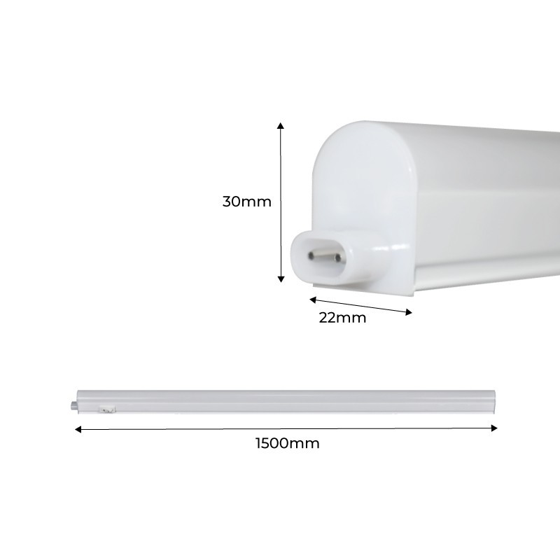 Réglette LED T5 - longueur 150cm - 25W/230V ajustable - DRIM FRANCE