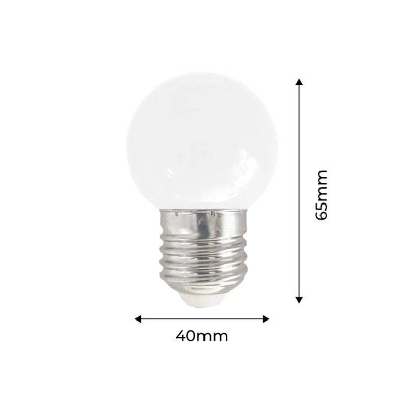 AMPOULE VEILLEUSE LED E27 1W COULEUR ASSORTIS