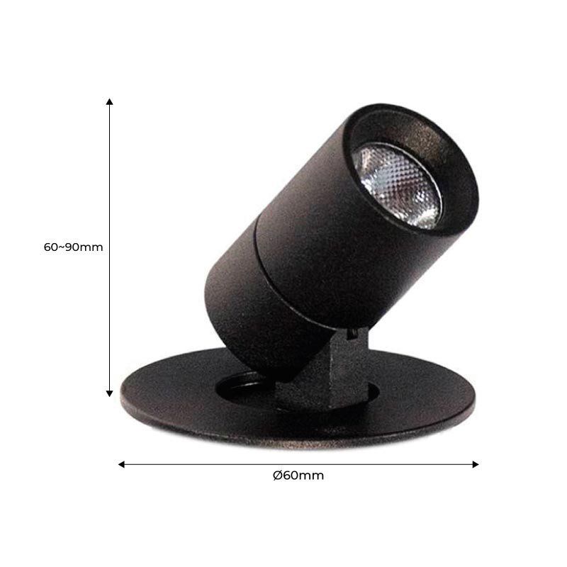 YanFeiYit, Spot LED encastrable 3W, Ultra plat, profondeur d'encastrement  25mm, Ø68mm diamètre du trou de perçage, Luminaire encastrable Blanc  Orientable, 230V, Dimmable Blanc chaud