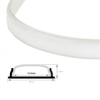 DIFFUSEUR BLANC OPALE 18MM, 2 MÈTRES POUR PROFILÉ FLEXIBLE 18X6MM DIFFUSEUR BLANC OPALE 18MM, 2 MÈTRES POUR PROFILÉ FLEXIBLE 18X6MM