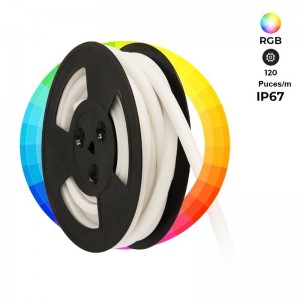 Néon LED flexible RGB x 10 mètres - Kit complet - 11W/m - IP67 - À courbure verticale