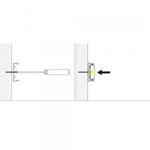 AGRAFE MÉTALLIQUE POUR FIXATION DE PROFILÉ FLEXIBLE 18X6MM