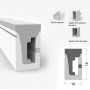 Gaine en silicone flexible 10x18mm pour transformer un ruban LED en néon (5 mètres)