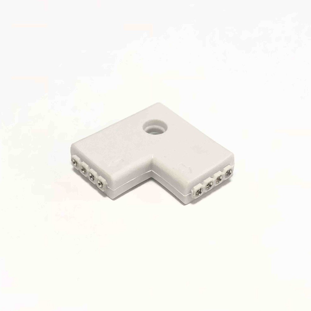 Connecteur rapide RGB de 4 broches, ruban à ruban, en forme de L