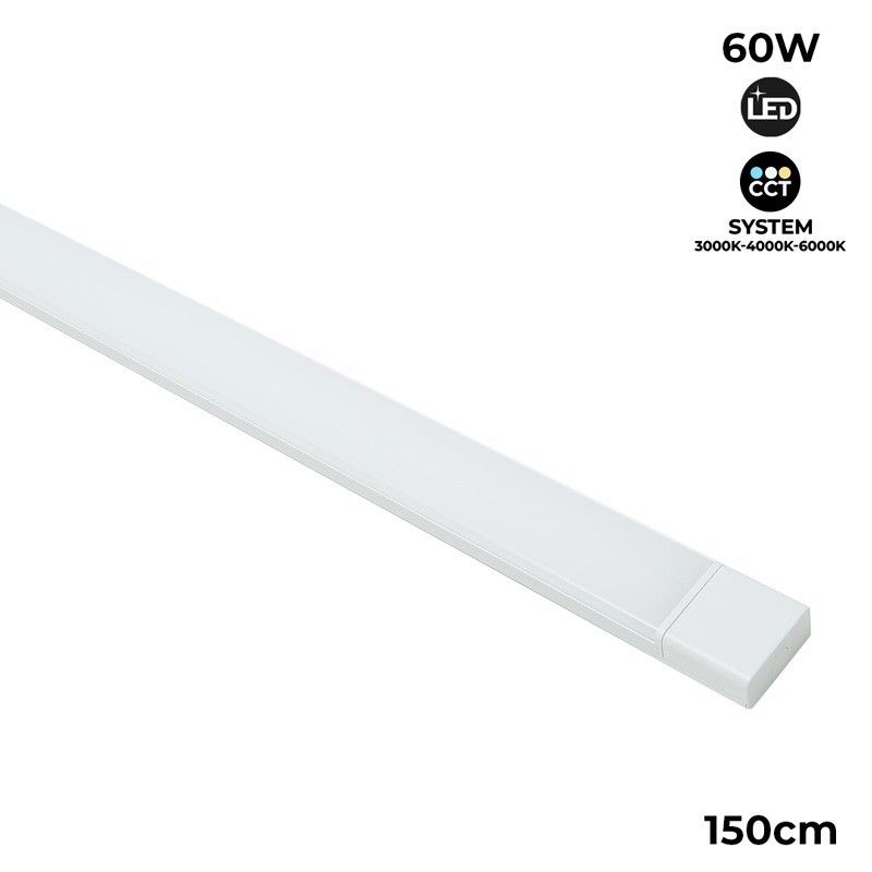 Ledvion Réglette LED 150CM - 2x 28W - 10360 Lumen - 6500K - Haute  Efficacité - Étiquette Énergétique - IP65 - avec tube fluorescent LED