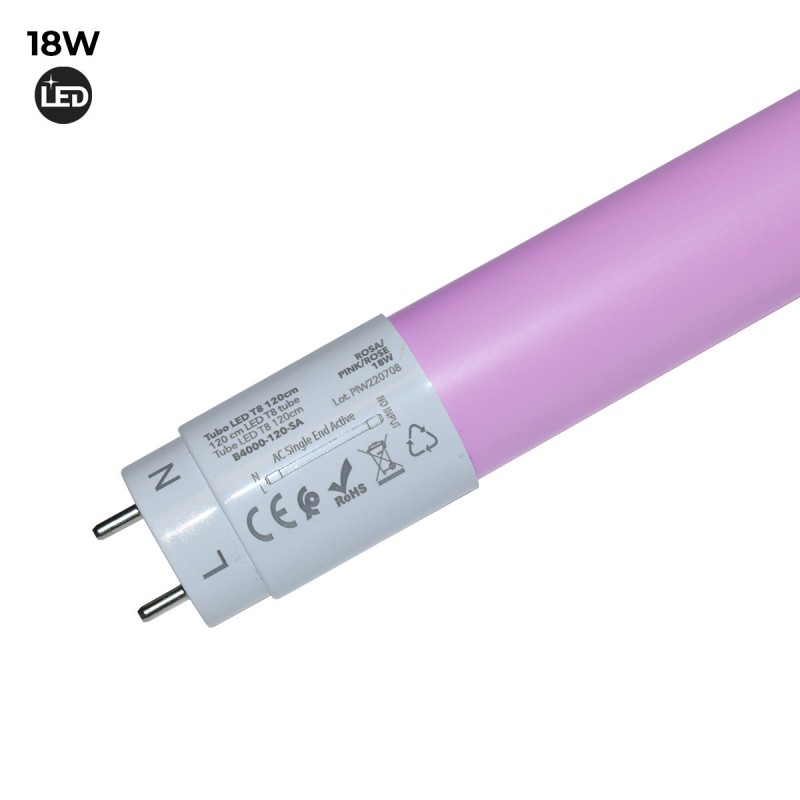 Tube rose LED T8 120cm 18 W