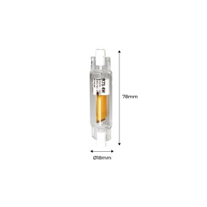 Dimensions de l'ampoule LED R7S 78mm