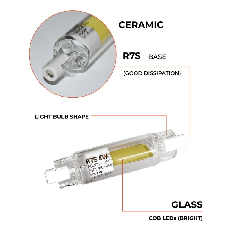 Ampoule en verre et céramique Ampoule en verre et céramique