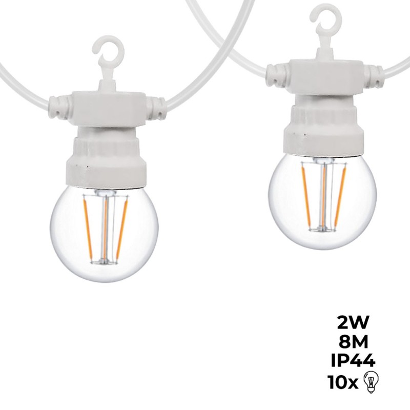 Guirlande LED extérieure couleur blanc 3000K