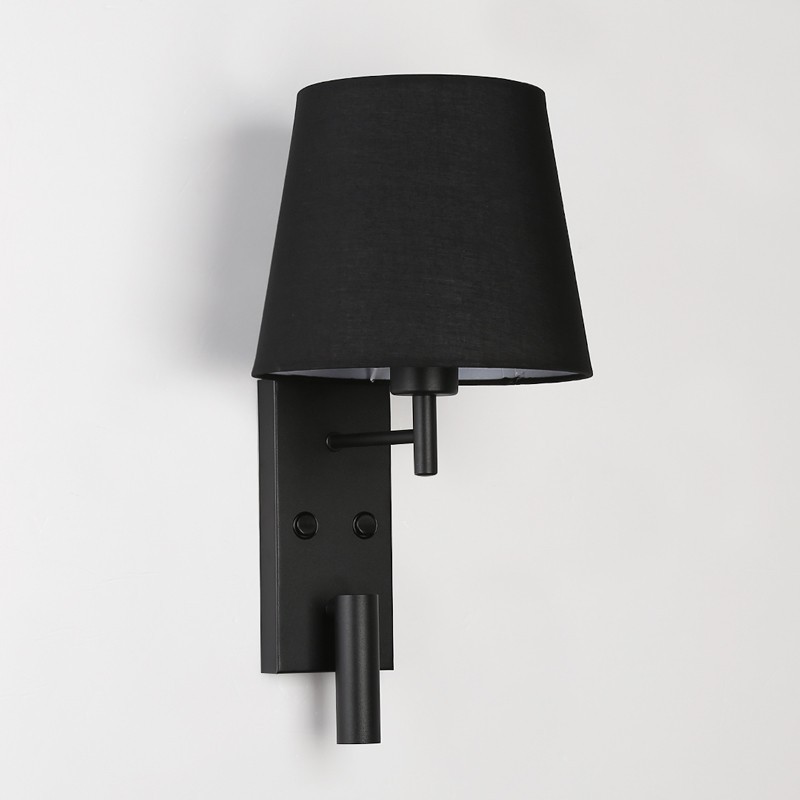 Applique murale "NOAH" avec liseuse LED 3,4W en noir Applique murale "NOAH" avec liseuse LED 3,4W en noir