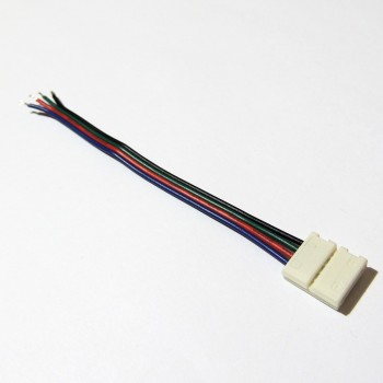 Connecteur ruban LED RGB 10mm avec câble Connecteur ruban LED RGB 10mm avec câble
