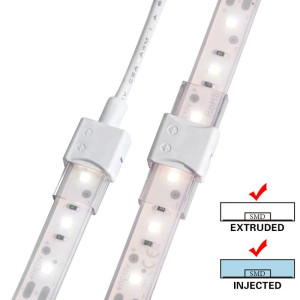 Connecteur Intermédiaire avec Câble pour Ruban LED IP68 12mm 2Pin •  IluminaShop France