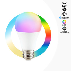 Ampoule LED Smart WIFI E27 - RGB + CCT - 9W