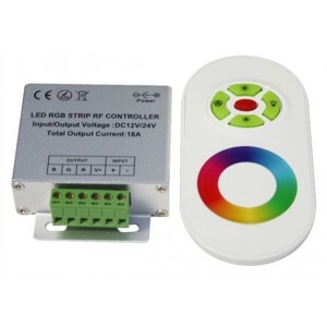 Contrôleur RGB 18A 12/24V DC + télécommande