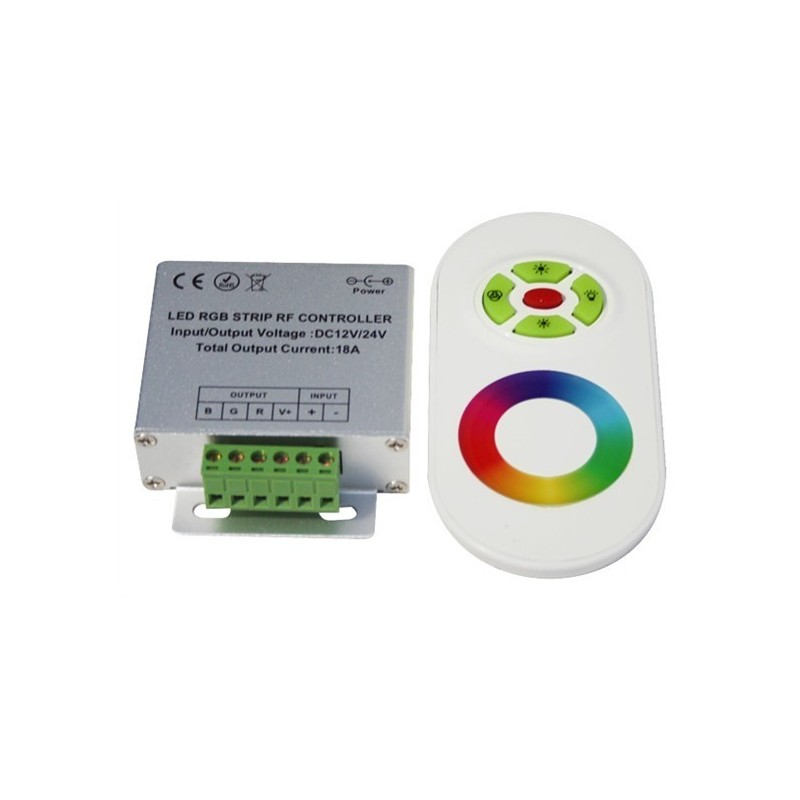 Contrôleur RGB 18A 12/24V DC + télécommande Contrôleur RGB 18A 12/24V DC + télécommande
